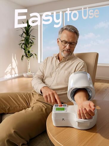 CAVN Blood Pressure Monitor, One-Touch Barrel-Type Upper Arm Blood Pressure Monitors for Home Use, No-Wrap Auto-Fit Design, Fits Arms 7.1"-16.5", 3-Color Backlight, 2 Users 2×99 Memory in Kuwait