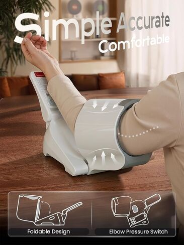 CAVN Blood Pressure Monitor, One-Touch Barrel-Type Upper Arm Blood Pressure Monitors for Home Use, No-Wrap Auto-Fit Design, Fits Arms 7.1"-16.5", 3-Color Backlight, 2 Users 2×99 Memory in Kuwait