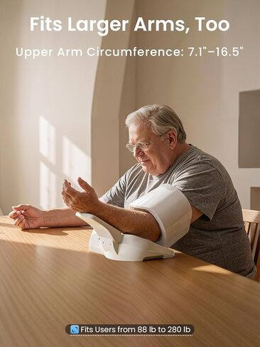 CAVN Blood Pressure Monitor, One-Touch Barrel-Type Upper Arm Blood Pressure Monitors for Home Use, No-Wrap Auto-Fit Design, Fits Arms 7.1"-16.5", 3-Color Backlight, 2 Users 2×99 Memory in Kuwait