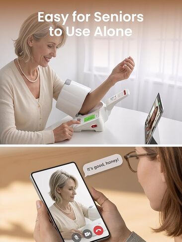 CAVN Blood Pressure Monitor, One-Touch Barrel-Type Upper Arm Blood Pressure Monitors for Home Use, No-Wrap Auto-Fit Design, Fits Arms 7.1"-16.5", 3-Color Backlight, 2 Users 2×99 Memory in Kuwait