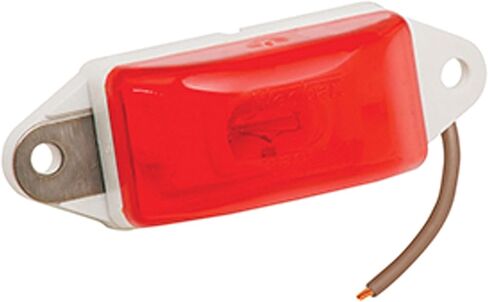 Wesbar Side Marker/Clearance Light with White Ear-Mount Base, PC Rated in Kuwait