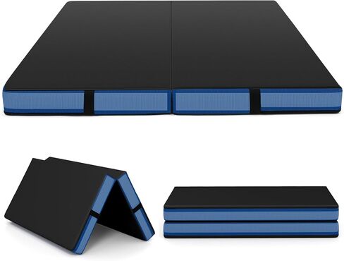 Giantex 4' x 4' Folding Gymnastics Mat with Carry Handles, Bio-Folding Tumbling Mat for Kids & Cheerleading in Saudi Arabia