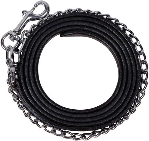 Billy Royal Leather Lead with Chrome Chain for Horses | Premium Heavyweight Leather | Ideal for QH, Arabian, & Petite Headed Quarter Horses in Saudi Arabia