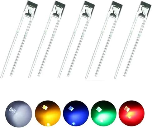 200PCS 2x3x4mm LED Diode Kit Super Bright Transparent Led Ligh Yellow Green Red White Blue 2 * 3 * 4 Mm Light Emitting Diode Set(Yellow) in Saudi Arabia