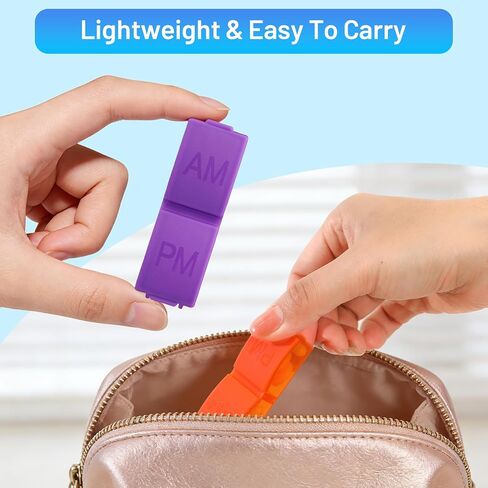 Monthly Pill Organizer 2 Times a Day, 30 Day Pill Box AM PM for Small Pill, 31 Day Vitamin & Medication Organizer with Removable Daily Compartments, DIY Number Labels, Portable Travel Pill Case in Saudi Arabia
