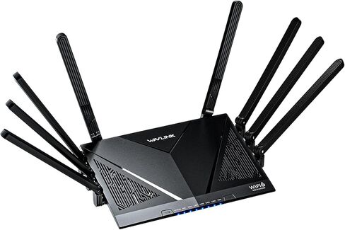 Wavlink WiFi 6 AX6000 جهاز توجيه شبكة مع منفذ Ethernet 2.5 جيجابايت ، 2025 جهاز توجيه لاسلكي مزدوج النطاق للإنترنت عالي السرعة ، وضع الدعم/AP/مكرر ، WPA3 ، AdGuard ، OpenVPN ، التحكم الوالدي ، QOS in Kuwait