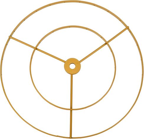 Luxshiny Double-Layer Ring Lampshade Frame 9.84 Inch E27 Chandelier Holder Wire Lampshade Bracket for Home Office Cafe Ceiling Light Accessory in Kuwait