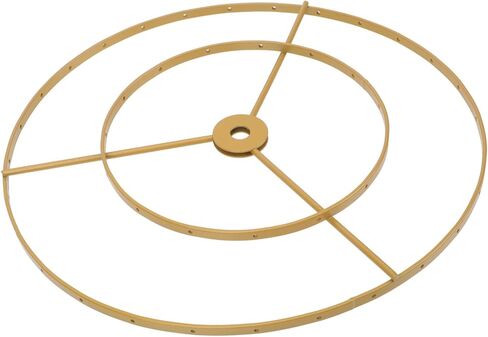 Luxshiny Double-Layer Ring Lampshade Frame 9.84 Inch E27 Chandelier Holder Wire Lampshade Bracket for Home Office Cafe Ceiling Light Accessory in Kuwait