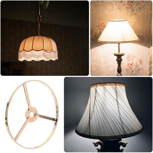 Shade Holder Lampshade Rings Diy Pendant Lamp Ring Chandelier Frame Diy shade Frame s Shade Chandelier Iron Shelf Double Layer E27 in Saudi Arabia
