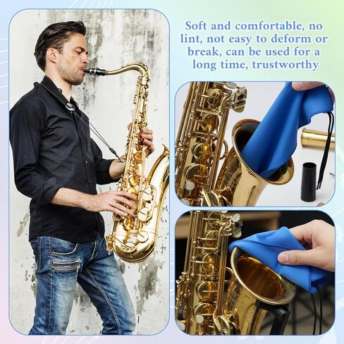 4PCS Clarinet Cleaning Cloth, Cleaning Cloth for Inside Tube Clarinet Swab Cloths CleaningSwab for Clarinets Piccolo Flute Saxophone in Saudi Arabia