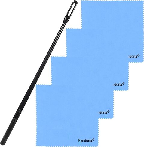Flute Cleaning Kit, Including 1 Flute Cleaning Rod & 4 Flute Cleaning Cloth, Flute Cleaning Care Set Specially Designed for Deep Cleaning of Stains on Flute in Saudi Arabia