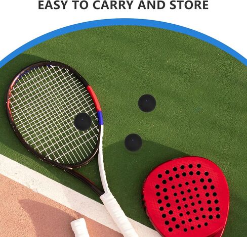 minkissy Squash Ball Single Blue Dot Rubber for Training and Competition, High Elasticity Sports Squash Racket Ball, Suitable for Beginners and Practice Sessions in Kuwait