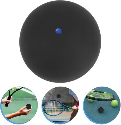 minkissy Squash Ball Single Blue Dot Rubber for Training and Competition, High Elasticity Sports Squash Racket Ball, Suitable for Beginners and Practice Sessions in Kuwait