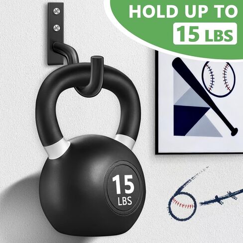 حامل مضرب بيسبول ثقيل على الحائط، حامل مضرب بيسبول أفقي معدني، تصميم مقاوم للصدأ للخفافيش الموقعة والمجموعات الموقعة، عرض تذكارات رياضية على الطراز الصناعي (معدن قوي) in Kuwait