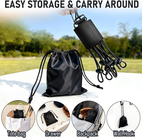2Pcs Dugout Organizer, Baseball Softball Bat Holder Wall Mount with 3 Fence Hooks 8 Hanging Strap and Name Tag, Bat Rack Accessories for Dugout Fence Team Coach Players Gifts in Saudi Arabia