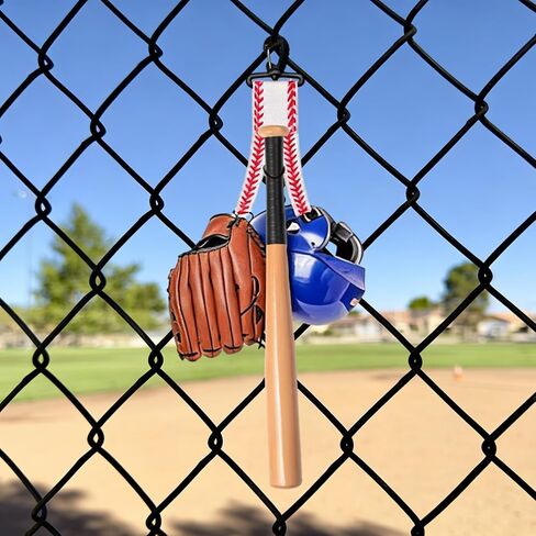 4 Pcs Baseball Gear Hanger Dugout Organizer Softball 3 in 1 Baseball Fence Hooks with Name Luggage Tags Softball Team Gift for Hiking Camping Backpack Glove Helmet Drinking Bottle Hanging in Saudi Arabia
