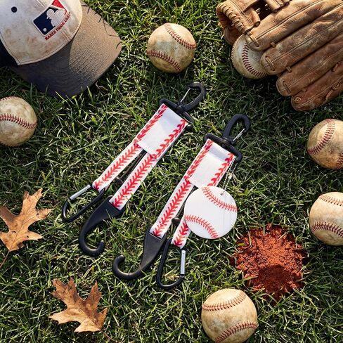 4 Pcs Baseball Gear Hanger Dugout Organizer Softball 3 in 1 Baseball Fence Hooks with Name Luggage Tags Softball Team Gift for Hiking Camping Backpack Glove Helmet Drinking Bottle Hanging in Saudi Arabia