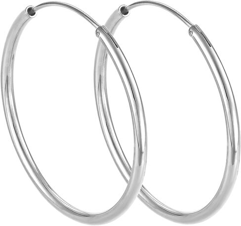 YL Hoop Earrings 925 Sterling Silver Polished Circle Endless Earrings Hoops Diameter Jewelry 9,13,15,20,30,35,50mm in Saudi Arabia