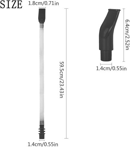 Melodica Flexible Tube Pianica With Long & Short Mouthpiece Replacement Flexible Tube Instrument Part Accessories in Saudi Arabia