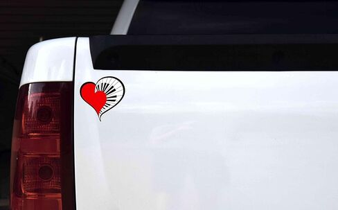 StickerTalk Heart-Shaped Vinyl Piano Sticker, 4 inches by 4 inches in Saudi Arabia