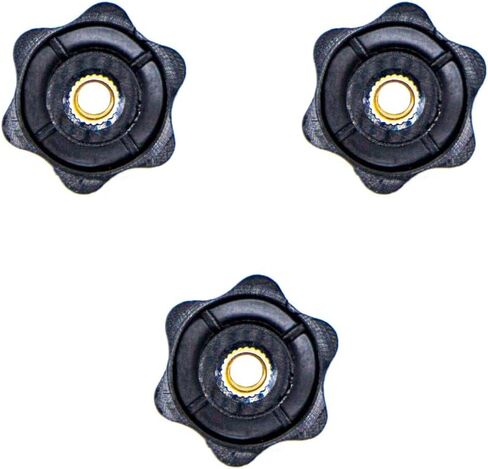 15 قطعة M10x38mm مقابض النجوم، متري M10 أنثى مخرش لقط المكسرات البلاستيك الأسود المسمار على نوع الخيوط من خلال المقابض جزازة العشب مقبض in Kuwait