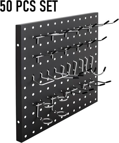 50-Piece Pedboard Hook Set, Durable Metal Hooks for Tool Hangging, Workshop, Garage and Home Organization in Saudi Arabia