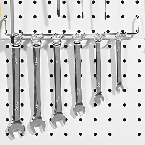 مجموعة تنظيم Pegboard من Craft Room - 114 قطعة من خطافات Pegboard المعدنية وملحقاتها مع صناديق، وحاملات أدوات لـ Pegboard 1/6" و1/8" | منظمة تخزين ورشة المرآب in Kuwait