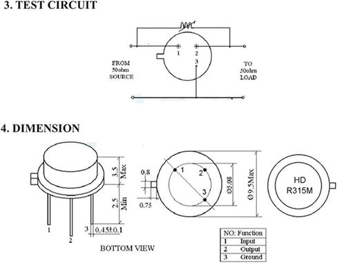 (10 قطعة) HDR315M 315MHZ R315M مقياس صوتي عن بعد انبعاث كريستال مذبذب TO39 R315M رأى ترايبود دائري مرنان in Kuwait