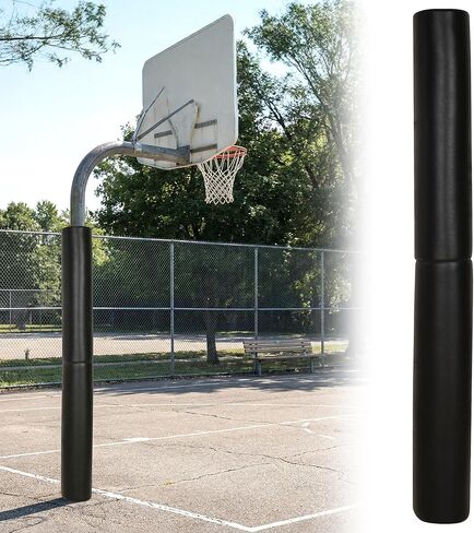 وسادة قطب مستديرة ومربعة بطول 6 أقدام وسادات واقية سميكة عالية الكثافة تلتف حول القطب وحشوة ما بعد تناسب عمود كرة السلة بقطر 2.5 بوصة متين لكرة السلة المرآب وملعب الصالة الرياضية in Kuwait