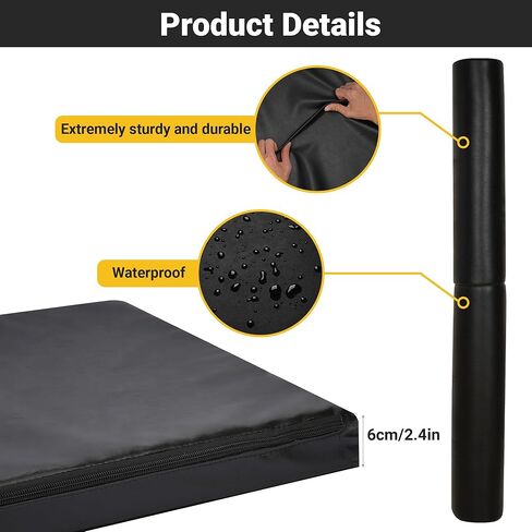 وسادة قطب مستديرة ومربعة بطول 6 أقدام وسادات واقية سميكة عالية الكثافة تلتف حول القطب وحشوة ما بعد تناسب عمود كرة السلة بقطر 2.5 بوصة متين لكرة السلة المرآب وملعب الصالة الرياضية in Kuwait