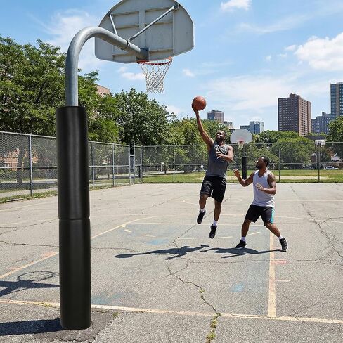 وسادة قطب مستديرة ومربعة بطول 6 أقدام وسادات واقية سميكة عالية الكثافة تلتف حول القطب وحشوة ما بعد تناسب عمود كرة السلة بقطر 2.5 بوصة متين لكرة السلة المرآب وملعب الصالة الرياضية in Kuwait