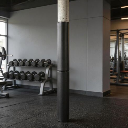 وسادة قطب مستديرة ومربعة بطول 6 أقدام وسادات واقية سميكة عالية الكثافة تلتف حول القطب وحشوة ما بعد تناسب عمود كرة السلة بقطر 2.5 بوصة متين لكرة السلة المرآب وملعب الصالة الرياضية in Kuwait