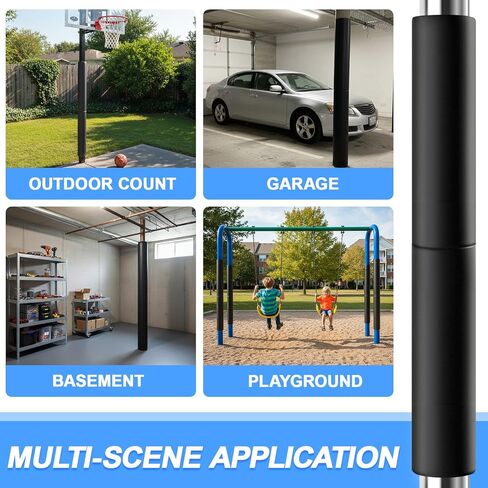 72" Tall Basketball Pole Padding Encircling Round Poles Safety Pole Pads for Player Protection Waterproof Cloumn Pads for Gym Playground, All Weather in Saudi Arabia