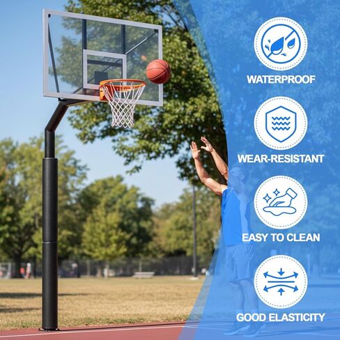72" Tall Basketball Pole Padding Encircling Round Poles Safety Pole Pads for Player Protection Waterproof Cloumn Pads for Gym Playground, All Weather in Saudi Arabia