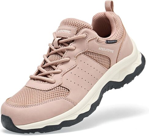 ANJOUFEMME Women's Waterproof Hiking Shoes Non Slip Sneakers Lightweight Tennis Shoes for Work Walking Running Trekking Trail Shoes in Saudi Arabia