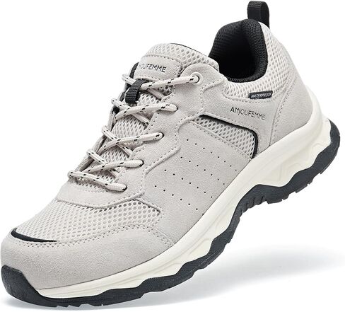 ANJOUFEMME Women's Waterproof Hiking Shoes Non Slip Sneakers Lightweight Tennis Shoes for Work Walking Running Trekking Trail Shoes in Saudi Arabia