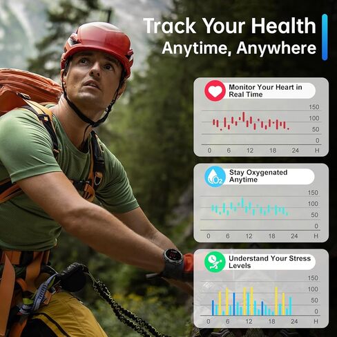 الساعات العسكرية الذكية للرجال - الإجابة/إجراء المكالمات ، IP68 خطوة للياقة البدنية مضاد للماء مشاهدة مع شاشة النوم/110+ أوضاع رياضية/عداد الخطى ، ساعة ذكية تكتيكية لنظام Android iPhone Samsung (أسود) in Kuwait