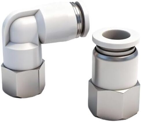 1 قطعة أنابيب هواء هوائي إدراج سريع موصل سريع 90 درجة لولبة داخلية الكوع أبيض وأسود على شكل حرف L الزاوية اليمنى PLF6-01/8-02(WhitePLF12-02) in Kuwait