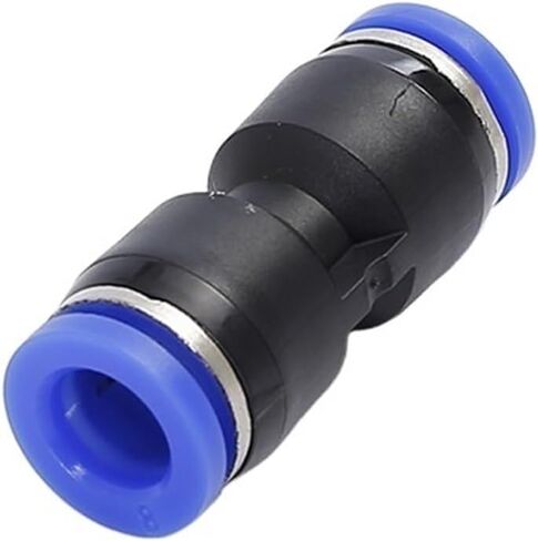 1 قطعة بو مستقيم موصل البلاستيك هوائي موصل قابس سريع أبيض وأسود أزرق PU4/6/8/10 (Pu-10blue) in Kuwait