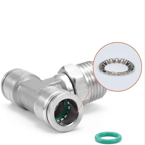 1Pcs 304 Stainless Steel Pneumatic Quick Plug Connector PB8-02 Air Pipe Connector PX6-01/PD Three-way High Temperature And High Pressure Resistant(Stainless steelPB6-M5) in Saudi Arabia