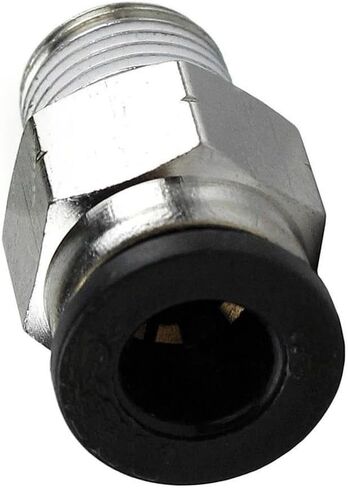 4120 ضاغط ادفع لقفل التوصيل بشكل مستقيم - لأجزاء الأنابيب الهوائية لضاغط الهواء 4120-2Pack - تركيب خرطوم قفل الدفع - 1/8 بوصة ذكر NPT × 1/4 OD أنبوب أنثى 145 ماكس PSI 2 قطعة فضية in Kuwait