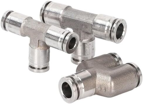 1 قطعة 304 الفولاذ المقاوم للصدأ هوائي سريع التوصيل مشترك أنبوب الغاز المشترك المحملة PY/PE6/8 درجة حرارة عالية ومقاومة التآكل الضغط العالي (Specialofferstainlesssteelpe10) in Kuwait