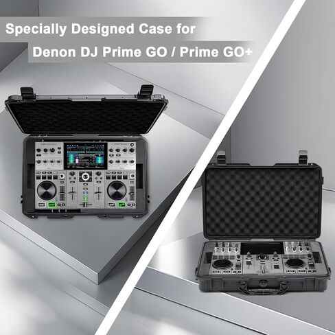 حافظة صلبة لجهاز Denon DJ Prime GO/Prime GO+ | حقيبة حمل واقٍ للتخزين مع إسفنج EVA | متوافق مع غطاء الكمبيوتر (البولي كربونات). in Kuwait