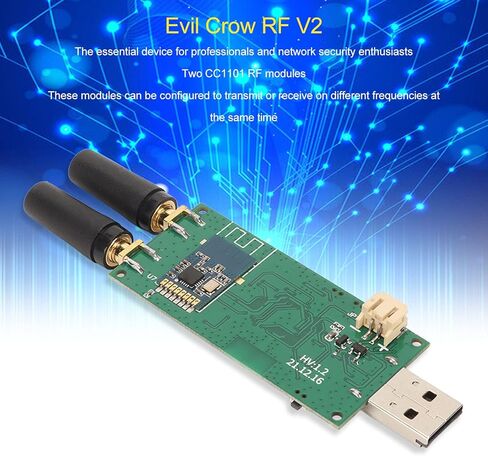 محول لوحة وحدة التردد اللاسلكي Evil Crow RF V2 2.4 جيجا هرتز مع وحدتين CC1101 لجهاز استقبال الإشارة، وجهاز الإرسال، والهجوم، وتحليل URH، وسرقة الماوس، واختبار النطاق in Saudi Arabia