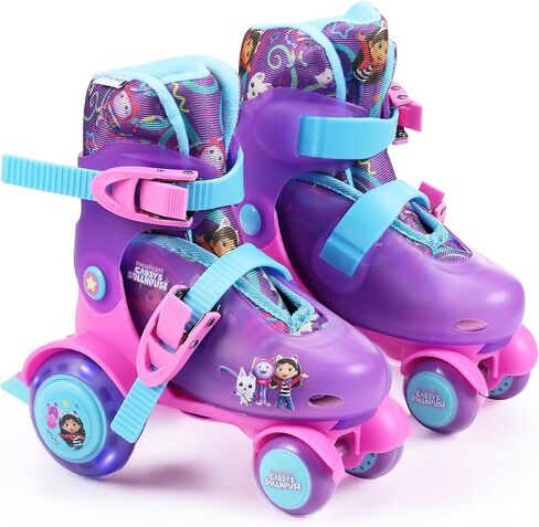 Gabbys Dollhouse Trainer Skates - Light Up Wheels, ABEC 5 Bearings, Durable PVC Material, Foam Shoe Lining, Perfect for Active Fun and Adventures in Saudi Arabia