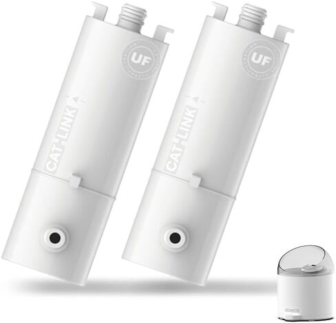 CATLINK Cat Water Fountain Ultrafiltration Filter Compatible with CATLINK Pet Drinking Fountain PURE 2, Replacement Filters for Cat Water Dispensers (2pcs) in Kuwait