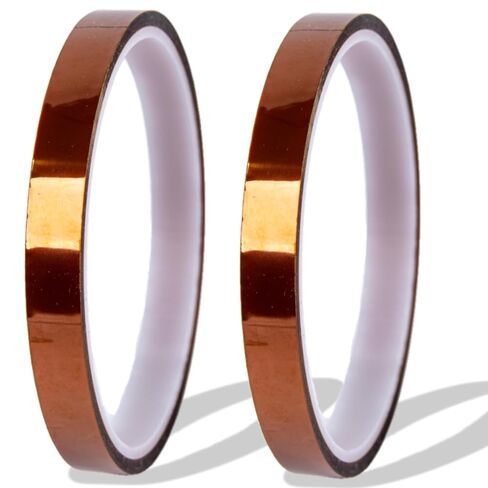 شريط حراري لنقل التسامي | لا يوجد بقايا 6 رول 10 مم × 16 م | مقاومة للضغط الحراري حتى 662 درجة فهرنهايت | لاصق سيليكون بوليميد للأكواب والبهلوانات والقمصان in Kuwait