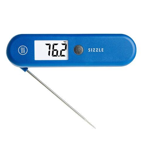 ThermoWorks SIZZLE Digital Meat Thermometer – Instant Read in 2 Seconds, Waterproof, Folding Probe with Magnetic Back, Auto-Rotating Backlit Display, for Cooking Food, Grill & BBQ - Cayenne Pepper Red in Saudi Arabia