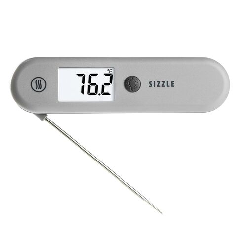 ThermoWorks SIZZLE Digital Meat Thermometer – Instant Read in 2 Seconds, Waterproof, Folding Probe with Magnetic Back, Auto-Rotating Backlit Display, for Cooking Food, Grill & BBQ - Cayenne Pepper Red in Saudi Arabia
