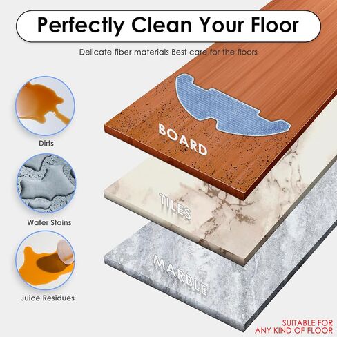 (18 Pack) M330 Pro Replacement Parts Compatible with Lefant M330/ M330 Pro Robot Vacuum Cleaner, 8 Side Brushes, 8 HEPA Filters with Foam Filters, 2 Mop Pads, Accessories Kit in Kuwait